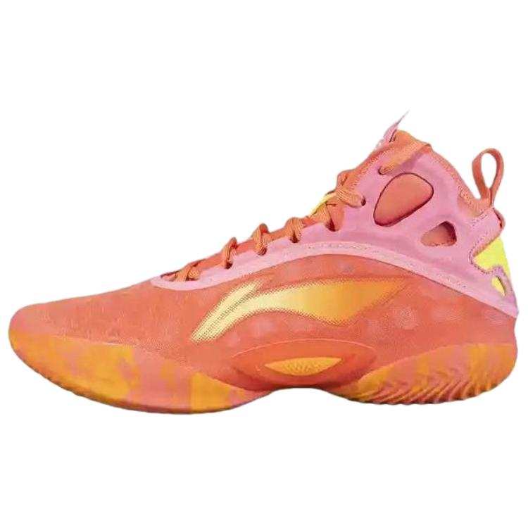 Li-Ning Li Ning Yushuai 19 Cushioning, Wear Resistant Low top Li Ning Light Rebound Technology Basketball Shoes Men's Orange