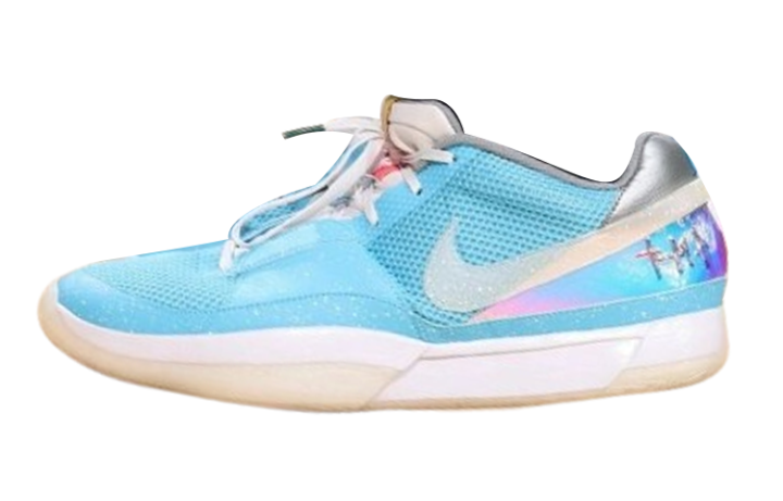 Nike Nike Ja 1 Ja Morant 1 Comfortable Round Toe Slip Resistant Low top Basketball Shoes Men's Blue Silver