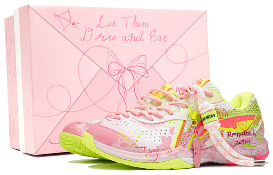 Li-Ning Li Ning Thunder LITE Slip Resistant And Abrasion Resistant Coverage Low top Badminton Shoes Unisex Pink