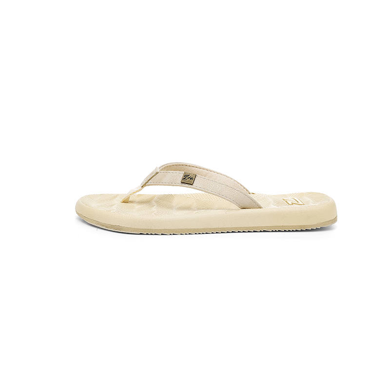 ZVA Quiet Abrasion Resistant Slip Resistant Quiet Abrasion Resistant Slip Resistant Flip Flops Women's Mica White