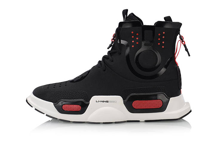Li-Ning LINING NYFW Reburn Unisex High Basketball Leisure Shoes | Black
