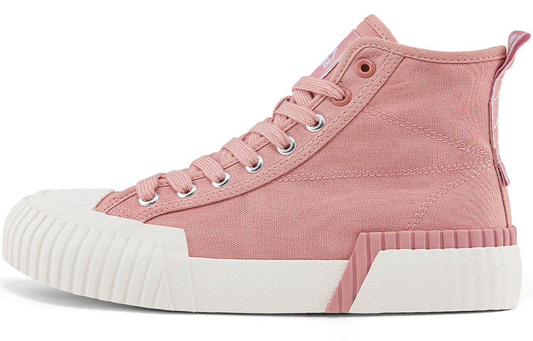 Kappa Breathable High top Canvas Shoes Unisex Silver Pink