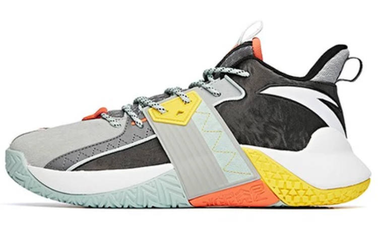 Anta Cement Killer Thompson KT A Shock Mid top Textile, Synthetic Leather Cushioning Slip Resistant Abrasion Resistant