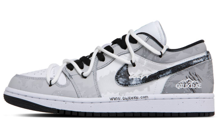 Jordan Jordan Air Jordan 1 LOW Snow Mountains Island Love Abrasion Resistant Breathable Abrasion Resistant Breathable Low top