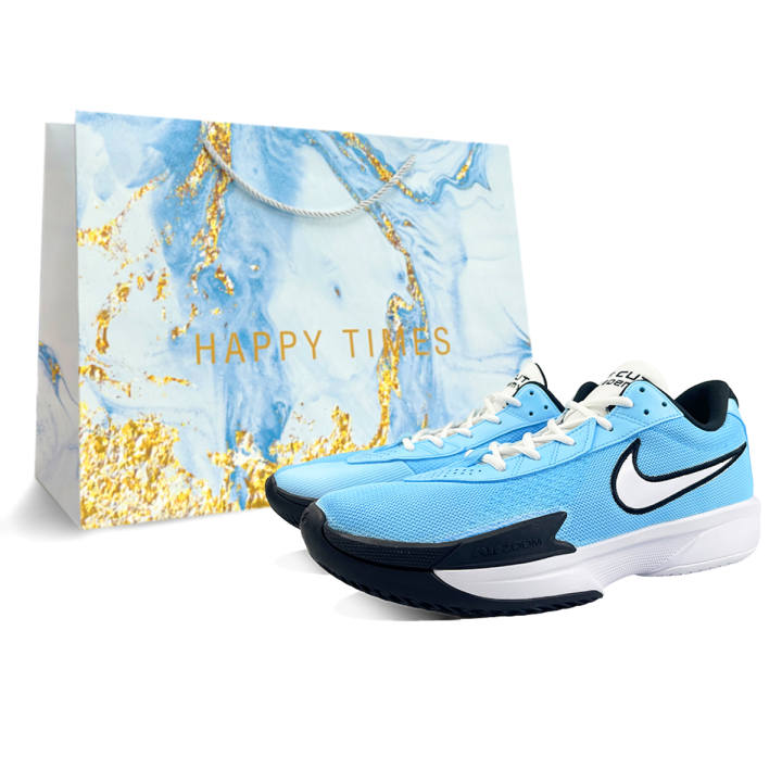 Nike Nike Air Zoom G.T. Cut Academy Cushioning Abrasion Resistant Breathable Low top Basketball Shoes Unisex Blue