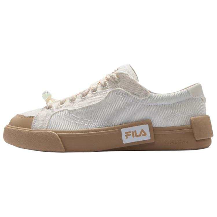 FILA FUSION POP Breathable And Lightweight Low top Canvas Shoes Women's White Brown