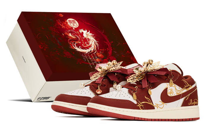 Jordan Jordan Air Jordan 1 Phoenix Crown And Auspicious Robe, Special Box, Anti Aging Versatile