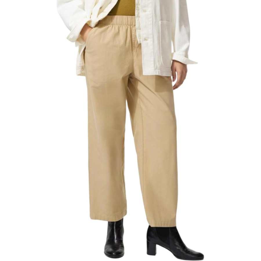 UNIQLO Casual Pants Women's Dark Beige Moderate Straight Fit Pants