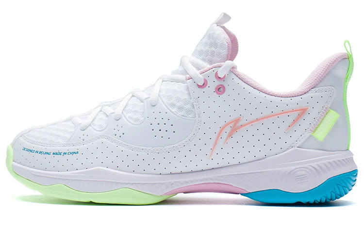 Li-Ning Li Ning Halberd 3 Ⅲ LITE Textile, Synthetic Leather Comfortable Low top Badminton Shoes Unisex White Pink