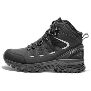 TOREAD Outdoor Fleece Lined Sports Slip Resistant Thermal High top Mountaineering Shoes Men's Black