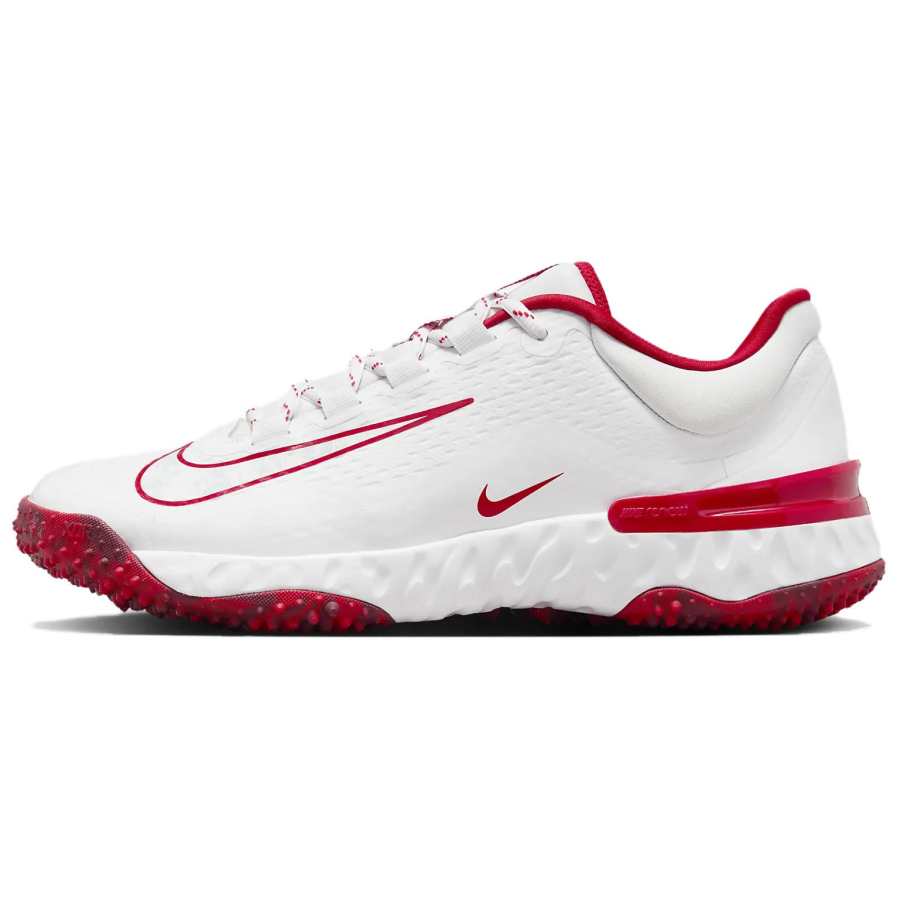 Nike Nike Alpha Huarache Elite 4 Turf White University Red Team Red Pure Platinum Women's