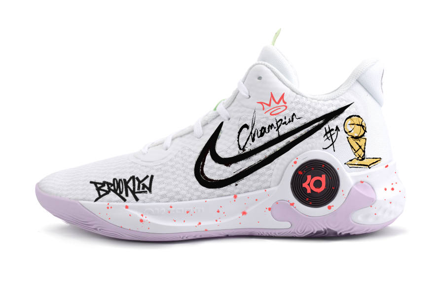 Nike Nike KD Trey 5 IX The Tragedy Of Brooklyn Mid top Vintage Basketball Shoes Unisex White