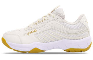 KUMPOO Cushioning Slip Resistant Abrasion Resistant Low top Badminton Shoes Unisex Beige Yellow