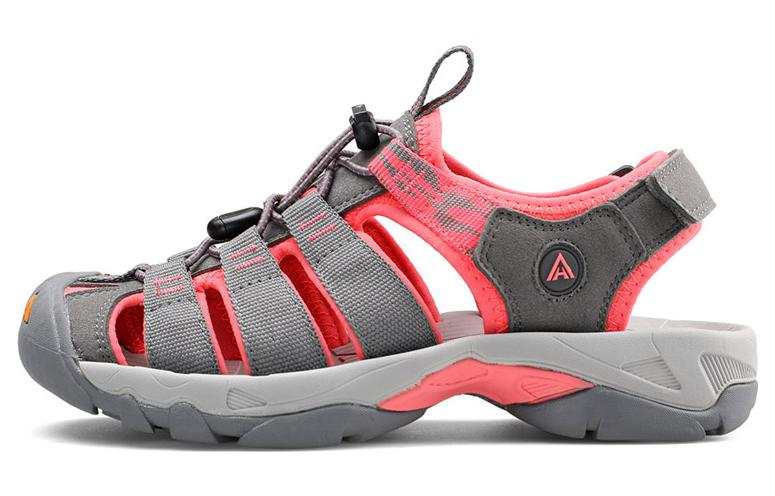 HUMTTO Beach River Trekking Shoes Sports Sandals Women's Gray Watermelon Red