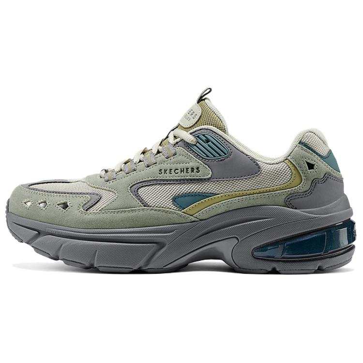 Skechers Breathable Support Low top Chunky Sneakers Men's Gray Green