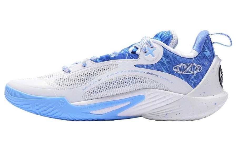 Li-Ning BIPOLAR X Li Ning Speed 10 Basketball Shoes Men's Low Top Standard White/Dark Navy Blue