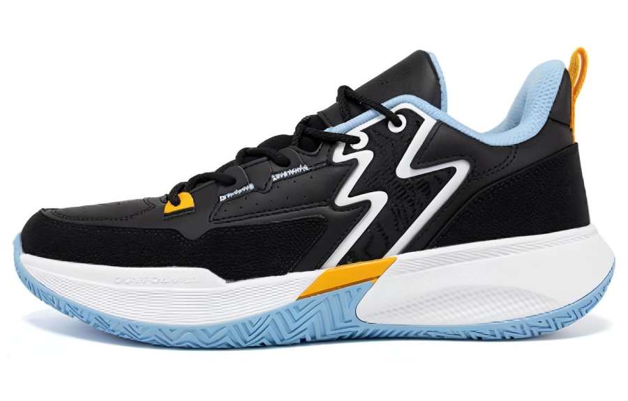 361° Cushioning, Wear Resistant Low top Basketball Shoes Men's Black Blue