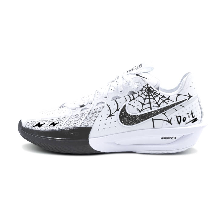 Nike Nike G.T. Cut 3 Dark Night Echo Cushioning Abrasion Resistant Support Low top Basketball Shoes Unisex Black White