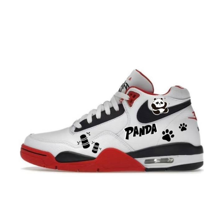 Nike Nike Flight Legacy Cushioning Mid top Vintage Basketball Shoes Unisex Red White