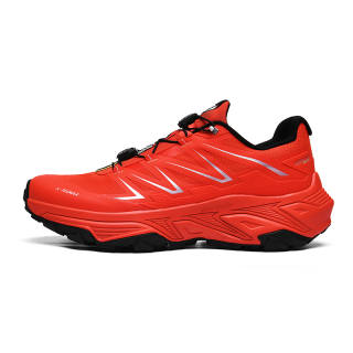 GLUNA Rebound Anti Twist Support Lightweight Slip Resistant Low top Mountaineering Hiking Shoes Unisex Vermilion