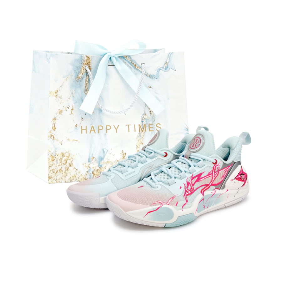 Li-Ning Li Ning Speed 9 Sakura Speed Electric Glow, Shopping Bag Cushioning Slip Resistant Rebound Low top Basketball Shoes