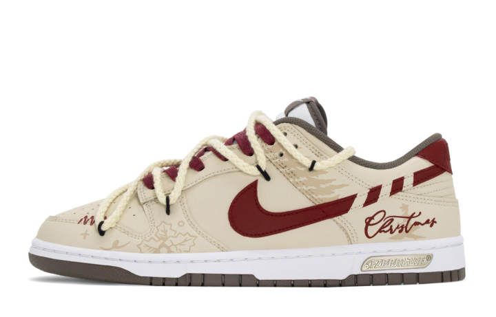 Nike Nike Dunk Tree Of Time Abrasion Resistant Abrasion Resistant Low top Skateboard Shoes Men's Red Brown