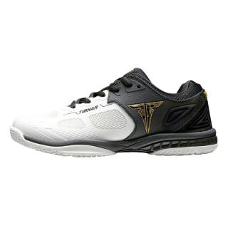 TIBHAR Slip Resistant, Abrasion Resistant, Breathable Table Tennis Shoes Unisex White Black