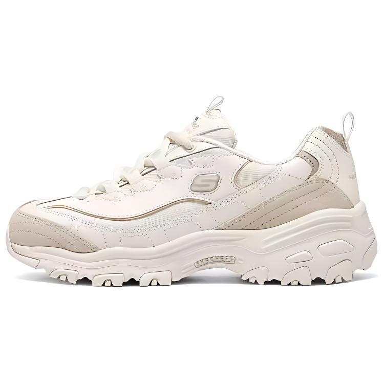 Skechers DLITES Cushioning Wear-Resistant Support Height Increasing Low-Top Chunky Sneakers Women's Taupe