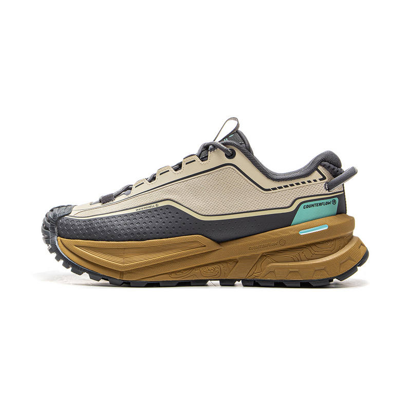 Li-Ning Li Ning Outdoor CF Tracing Low top Outdoor Hiking Shoes Unisex Khaki