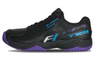 VICTOR Slip Resistant Abrasion Resistant Low top Badminton Shoes Unisex Black