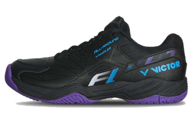 VICTOR Slip Resistant Abrasion Resistant Low top Badminton Shoes Unisex Black