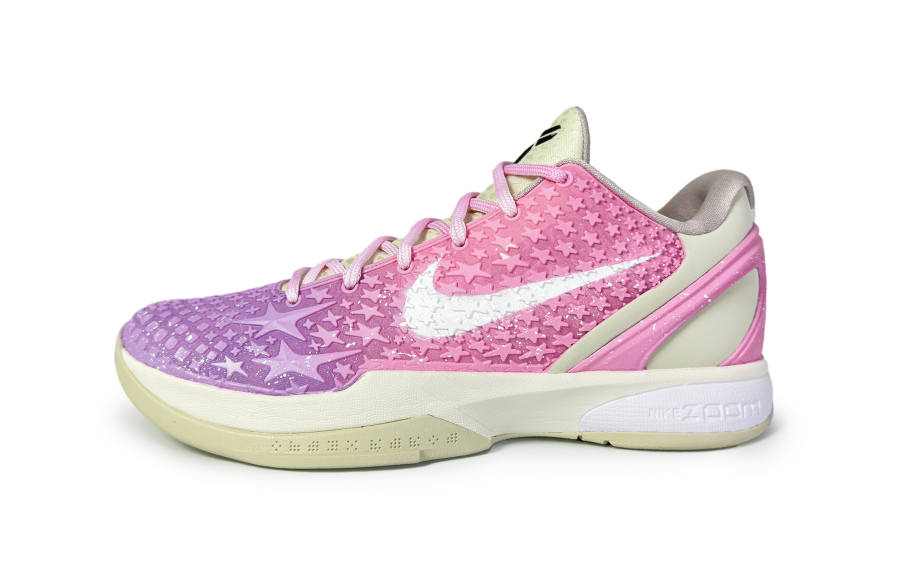 Nike Nike Zoom Kobe 6 Neon Pink Purple Slip Resistant Abrasion Resistant Low top Basketball Shoes Men's Pink Purple