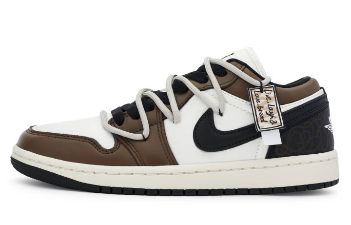 Jordan Jordan Air Jordan 1 811 Manufacturing, Cocoa Mocha Cushioning Slip Resistant Cushioning Slip Resistant Low top