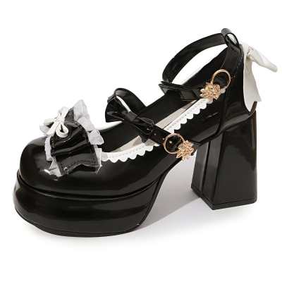 NX DOUGHNUT Chunky Heel Mary Jane Shoes Women's