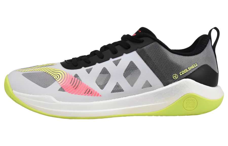 Li-Ning Li Ning Cushioning Abrasion Resistant Slip Resistant Low top Training Shoes Unisex White Black Green