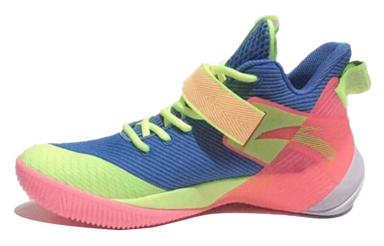 Anta Basketball Collection Cushioning Slip Resistant Abrasion Resistant Low top Basketball Shoes Men's Blue Pink Green