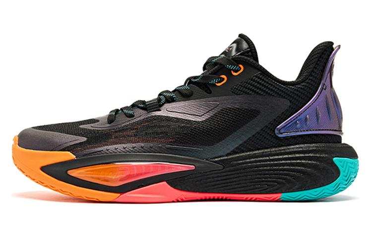QIAODAN Prickle 7.0 Cushioning, Wear Resistant Low top Basketball Shoes Men's Black Green