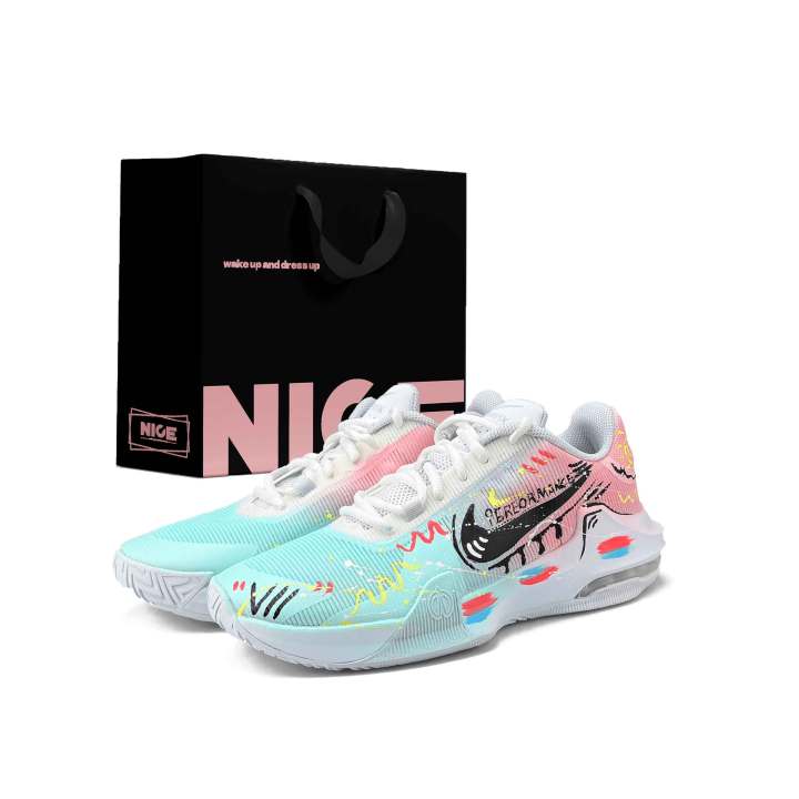 Nike Nike Air Max Impact 4 Abrasion Resistant Abrasion Resistant Low top Basketball Shoes Men's Blue Pink