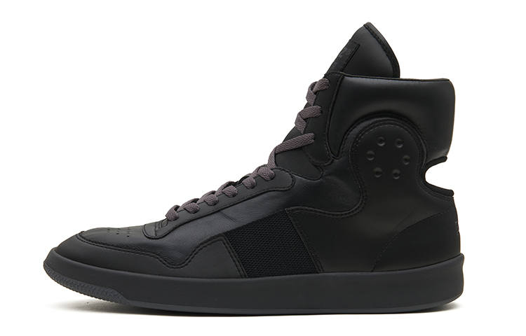 EQLZ EQUALIZER 1970 Lightweight High top Vintage Basketball Shoes Black Mist Made In USA Nappa Genuine Leather
