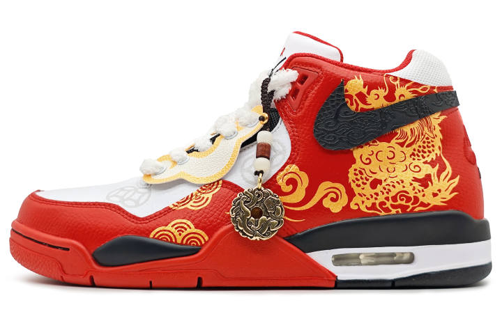 Nike Nike Flight Legacy High top Vintage Basketball Shoes Unisex China Red