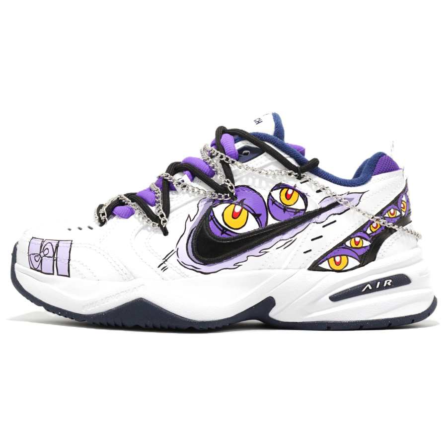 Nike Nike Air Monarch 4 Purple Enchanting Magic Eyes Slip Resistant Height Increasing Low top Chunky Sneakers Unisex Purple