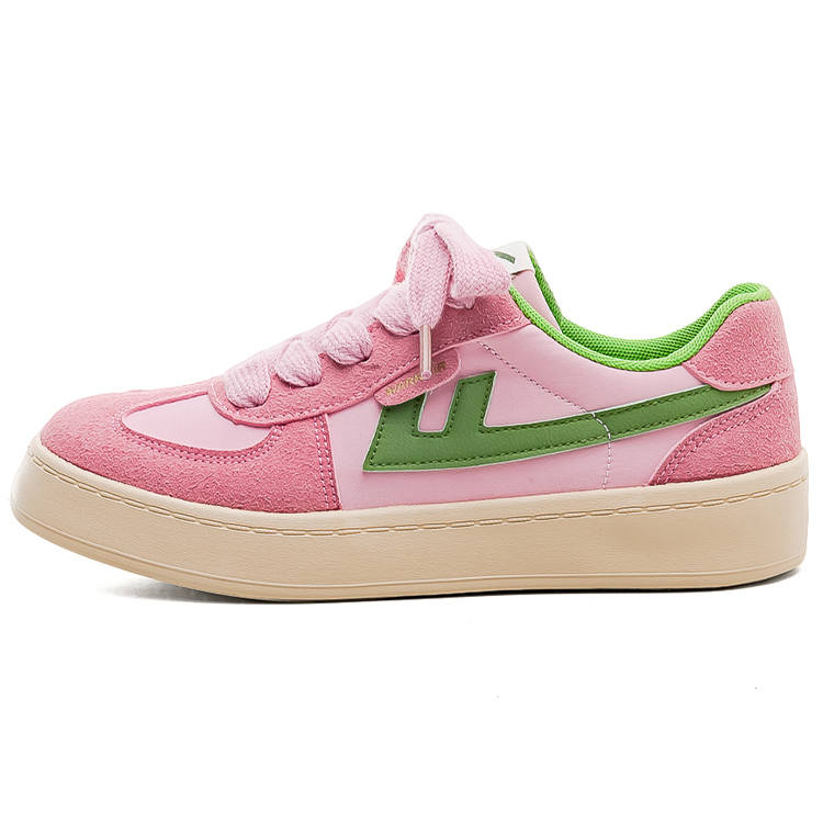 Warrior Breathable And Slip Resistant Breathable And Slip Resistant Low top Canvas Shoes Women's Pink Green