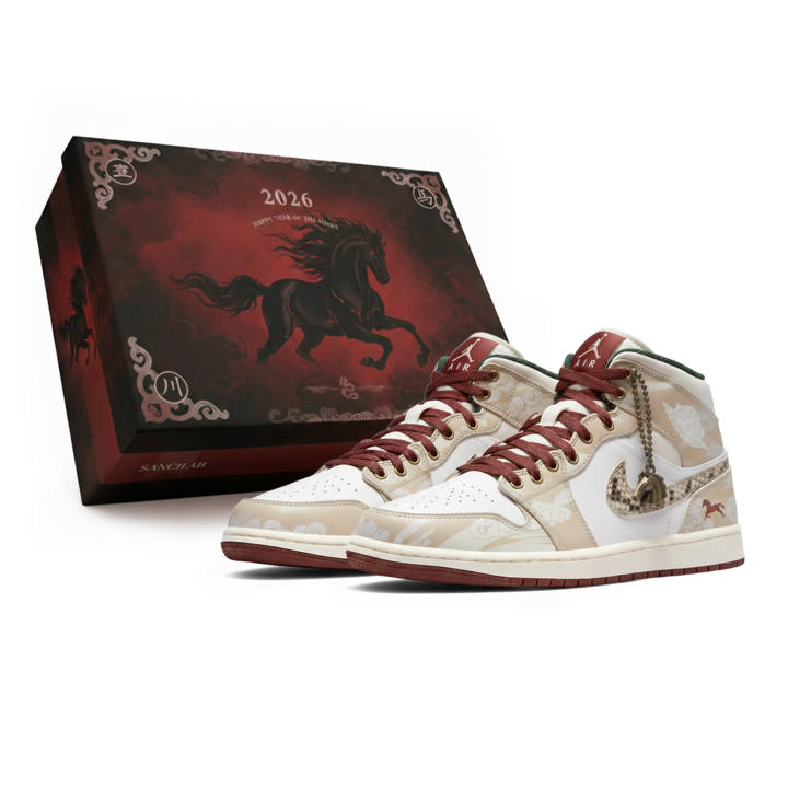 Jordan Jordan Air Jordan 1 Three Times Lab, Komet Cloud Mist, Box, Horse Year Limited, Classic And Versatile Fashion Trend