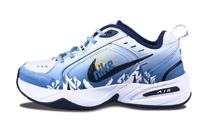 Nike Nike Air Monarch 4 Rizhao Snow Mountains, Hand Drawn, Vintage Classic Comfortable