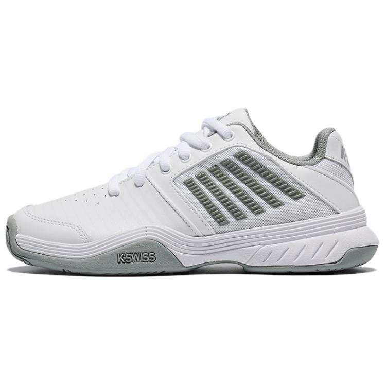 K·SWISS Textile, Synthetic Leather Low top Tennis Shoes Women's White Silver