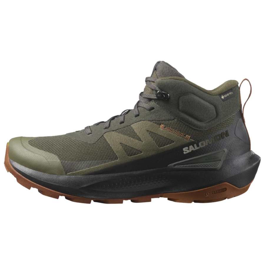 SALOMON Elixir Mid top Mountaineering Shoes Men's Olive Green