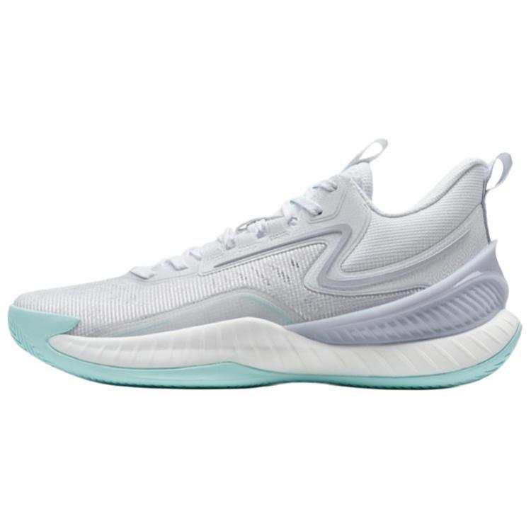 XTEP Jie Ao 2 Comfortable And Trendy Cushioning, Wear Resistant Low top Basketball Shoes Men's White Purple Blue