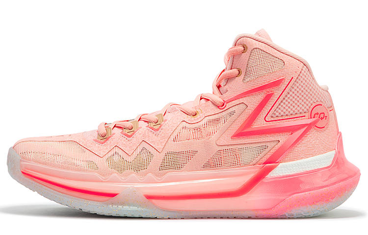 361° BIG3 Future PE Red Cushioning Slip Resistant Abrasion Resistant High top Basketball Shoes Men's Pink