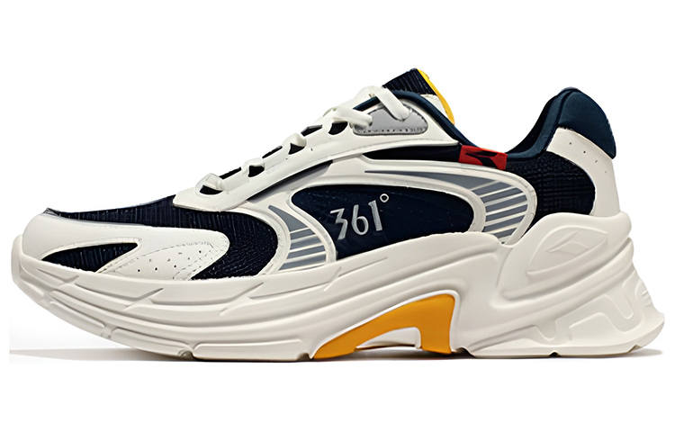 361° 361° Chunky Sneakers Men's Low Top Feather White/Ink Blue