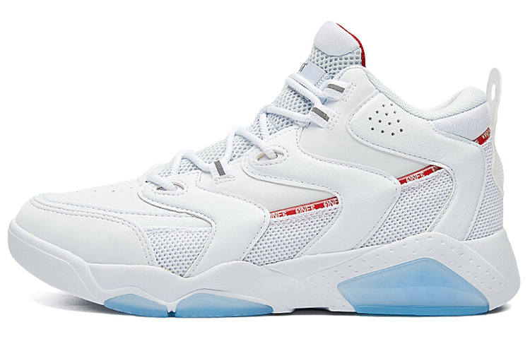 361° Mesh, Synthetic Leather Cushioning Slip Resistant Abrasion Resistant Mid top Basketball Shoes Women's White Red